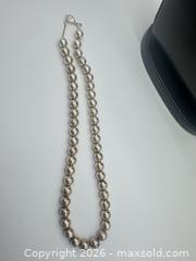 MaxSold Auction: 200gr solid sterling silver beaded necklace  - Richmond Hill (Ontario, Canada) SELLER MANAGED Downsizing Online Auction - Townwood Dr.