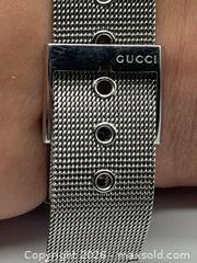 MaxSold Auction: Authenticated Gucci U-play 124.9 mesh bracelet watch  - Richmond Hill (Ontario, Canada) SELLER MANAGED Downsizing Online Auction - Townwood Dr.