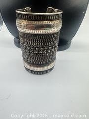 MaxSold Auction: Extra wide sterling silver antique Kuchi tribe cuff bracelet - Richmond Hill (Ontario, Canada) SELLER MANAGED Downsizing Online Auction - Townwood Dr.