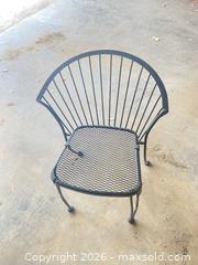 MaxSold Auction: Black Wrought Iron Patio Table with Glass Top + Pair of Chairs - Didsbury (Alberta, Canada) PARTNER MANAGED Moving Online Auction - Deer Coulee Drive