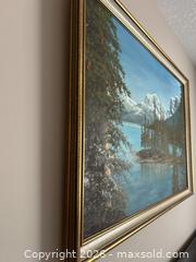 MaxSold Auction: Framed Oil on Canvas Landscape Painting - Didsbury (Alberta, Canada) PARTNER MANAGED Moving Online Auction - Deer Coulee Drive