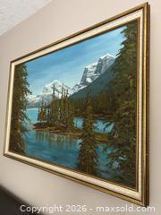 MaxSold Auction: Framed Oil on Canvas Landscape Painting - Didsbury (Alberta, Canada) PARTNER MANAGED Moving Online Auction - Deer Coulee Drive