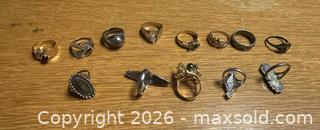MaxSold Auction: Lot of 11–15 Mixed Metal Rings Sterling & Costume - Didsbury (Alberta, Canada) PARTNER MANAGED Moving Online Auction - Deer Coulee Drive
