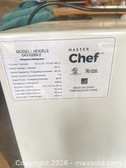 MaxSold Auction: Master Chef 3.3 cu ft Compact Refrigerator - White - Didsbury (Alberta, Canada) PARTNER MANAGED Moving Online Auction - Deer Coulee Drive