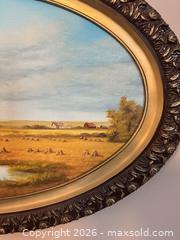 MaxSold Auction: Oval Framed Oil Landscape Painting, Signed and Dated - Didsbury (Alberta, Canada) PARTNER MANAGED Moving Online Auction - Deer Coulee Drive