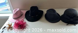 MaxSold Auction: Women's Hats Lot: Fedora, Cloche, Cowboy & Fascinator - Didsbury (Alberta, Canada) PARTNER MANAGED Moving Online Auction - Deer Coulee Drive
