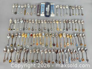 MaxSold Auction: 95+ count lot of small collectible spoons  - Toronto (Ontario, Canada) PARTNER MANAGED Reseller Online Auction - Queen Street West