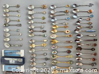 MaxSold Auction: 95+ count lot of small collectible spoons  - Toronto (Ontario, Canada) PARTNER MANAGED Reseller Online Auction - Queen Street West
