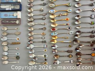 MaxSold Auction: 95+ count lot of small collectible spoons  - Toronto (Ontario, Canada) PARTNER MANAGED Reseller Online Auction - Queen Street West