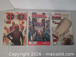 MaxSold Auction: Lot of 11 Marvel Comic Single Issues Featuring Deadpool & More - Toronto (Ontario, Canada) PARTNER MANAGED Reseller Online Auction - Queen Street West