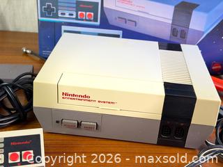 MaxSold Auction: Nintendo Entertainment System (NES) Control Deck in Original Box w/ Controllers, Zapper & NES Advantage - Hamilton (Ontario, Canada) SELLER MANAGED Estate Sale Online Auction - Gertrude St.