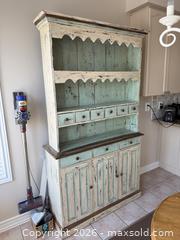 MaxSold Auction: Distressed Wood Painted Wood Hutch / Cabinet - Whitby (Ontario, Canada) SELLER MANAGED Moving Online Auction - Cody Avenue
