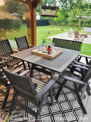 MaxSold Auction: Jensen Leisure Outdoor Patio Dining Set, Hardwood Look, Seats 8 - Kitchener (Ontario, Canada) SELLER MANAGED Downsizing Online Auction - Schweitzer