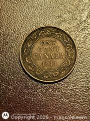 MaxSold Auction: 1911 Canada One Cent Coin - George V, Bronze - South Frontenac (Ontario, Canada) SELLER MANAGED Downsizing Online Auction - Battersea Road