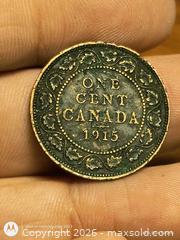 MaxSold Auction: 1915 Canada One Cent Coin — King George V - South Frontenac (Ontario, Canada) SELLER MANAGED Downsizing Online Auction - Battersea Road