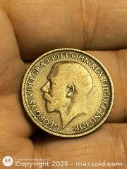 MaxSold Auction: 1915 United Kingdom Halfpenny, King George V Seated Britannia - South Frontenac (Ontario, Canada) SELLER MANAGED Downsizing Online Auction - Battersea Road