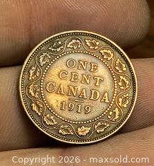 MaxSold Auction: 1919 Canada 1 Cent Coin King George V Bronze/Copper - South Frontenac (Ontario, Canada) SELLER MANAGED Downsizing Online Auction - Battersea Road