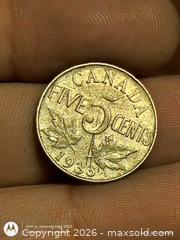 MaxSold Auction: 1935 Canada 5 Cents Coin, King George V - South Frontenac (Ontario, Canada) SELLER MANAGED Downsizing Online Auction - Battersea Road