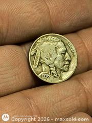 MaxSold Auction: 1936 Buffalo (Indian Head) Nickel, Five Cents, Philadelphia - South Frontenac (Ontario, Canada) SELLER MANAGED Downsizing Online Auction - Battersea Road