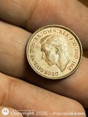 MaxSold Auction: 1943 George VI Farthing Coin Wren Reverse Bronze - South Frontenac (Ontario, Canada) SELLER MANAGED Downsizing Online Auction - Battersea Road