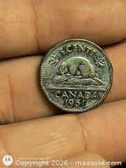 MaxSold Auction: 1951 Canada 5 Cent Coin King George VI Nickel - South Frontenac (Ontario, Canada) SELLER MANAGED Downsizing Online Auction - Battersea Road