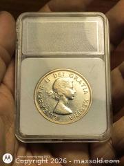 MaxSold Auction: 1962 Canada Silver $1 Coin, KSA Slabbed - South Frontenac (Ontario, Canada) SELLER MANAGED Downsizing Online Auction - Battersea Road