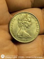 MaxSold Auction: 1967 New Zealand One Shilling Coin Queen Elizabeth II - South Frontenac (Ontario, Canada) SELLER MANAGED Downsizing Online Auction - Battersea Road