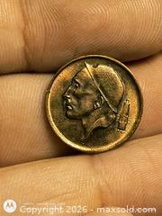 MaxSold Auction: 1970 Belgium 50 Centimes Coin Bronze Soldier Portrait - South Frontenac (Ontario, Canada) SELLER MANAGED Downsizing Online Auction - Battersea Road