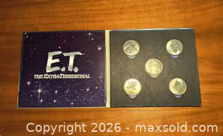 MaxSold Auction: E.T. Commemorative Collector Coins – Set of 6 - South Frontenac (Ontario, Canada) SELLER MANAGED Downsizing Online Auction - Battersea Road