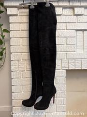 MaxSold Auction: Christian Louboutin Black Suede Over-the-Knee Thigh-High Boots - 120mm - Toronto (Ontario, Canada) SELLER MANAGED Downsizing Online Auction -  Lonsdale Road (CONDO)