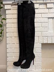 MaxSold Auction: Christian Louboutin Black Suede Over-the-Knee Thigh-High Boots - 120mm - Toronto (Ontario, Canada) SELLER MANAGED Downsizing Online Auction -  Lonsdale Road (CONDO)