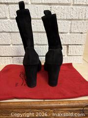 MaxSold Auction: Christian Louboutin Gena Boot Black Suede Ankle / Mid-calf, EU 41 85mm - Toronto (Ontario, Canada) SELLER MANAGED Downsizing Online Auction -  Lonsdale Road (CONDO)