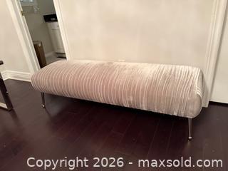 MaxSold Auction: Modern Channel Tufted Upholstered Bench with Metal Legs - Richmond Hill (Ontario, Canada) SELLER MANAGED Moving Online Auction - Fern Avenue