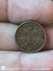 MaxSold Auction: 1940 Newfoundland One Cent Coin, King George VI - Kingston (Ontario, Canada) SELLER MANAGED Downsizing Online Auction -  Railway Street