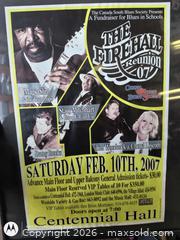 MaxSold Auction: 2007 Blues Concert Framed Poster, 24 x 36 in - Kingston (Ontario, Canada) SELLER MANAGED Downsizing Online Auction -  Railway Street