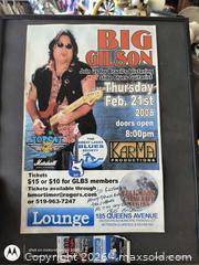 MaxSold Auction: Big Gilson 2008 Autographed Framed Poster - Kingston (Ontario, Canada) SELLER MANAGED Downsizing Online Auction -  Railway Street