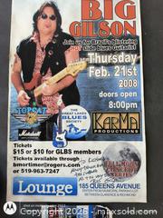 MaxSold Auction: Big Gilson 2008 Autographed Framed Poster - Kingston (Ontario, Canada) SELLER MANAGED Downsizing Online Auction -  Railway Street
