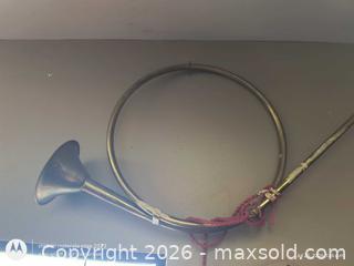 MaxSold Auction: Brass Hunting/Coach Horn with Decorative Cord - Kingston (Ontario, Canada) SELLER MANAGED Downsizing Online Auction -  Railway Street