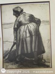 MaxSold Auction: Charcoal/Pencil Figure Drawing, Framed with Mat, Approx. 16" x 20" print of a women - Kingston (Ontario, Canada) SELLER MANAGED Downsizing Online Auction -  Railway Street