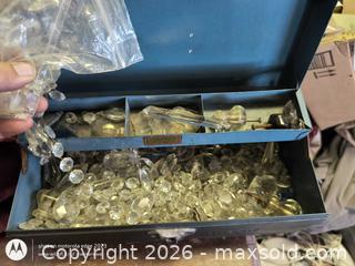 MaxSold Auction: Lot of Clear Glass Crystal Chandelier Prisms with Brass Hardware 10 LBS lot. - Kingston (Ontario, Canada) SELLER MANAGED Downsizing Online Auction -  Railway Street