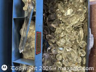 MaxSold Auction: Lot of Clear Glass Crystal Chandelier Prisms with Brass Hardware 10 LBS lot. - Kingston (Ontario, Canada) SELLER MANAGED Downsizing Online Auction -  Railway Street