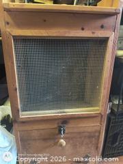 MaxSold Auction: Solid Wood Pie Safe / Screen Cabinet with Hinged Top potato or onions Primitive kitchen  - Kingston (Ontario, Canada) SELLER MANAGED Downsizing Online Auction -  Railway Street