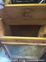 MaxSold Auction: Solid Wood Pie Safe / Screen Cabinet with Hinged Top potato or onions Primitive kitchen  - Kingston (Ontario, Canada) SELLER MANAGED Downsizing Online Auction -  Railway Street