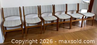 MaxSold Auction: Set of 6 Mid-Century Modern Solid Wood Dining Chairs - Ottawa (Ontario, Canada) PARTNER MANAGED Downsizing Online Auction - Sunview Drive