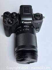 MaxSold Auction: Excellent condition Canon EOS M5 camera with 55-180mm lens  - Mississauga (Ontario, Canada) SELLER MANAGED Downsizing Online Auction - Summerville Court (STORAGE)