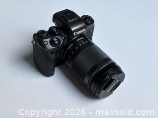 MaxSold Auction: Excellent condition Canon EOS M5 camera with 55-180mm lens  - Mississauga (Ontario, Canada) SELLER MANAGED Downsizing Online Auction - Summerville Court (STORAGE)