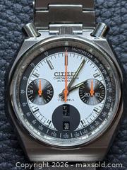 MaxSold Auction: Mint condition vintage Citizen Chronograph watch - Mississauga (Ontario, Canada) SELLER MANAGED Downsizing Online Auction - Summerville Court (STORAGE)