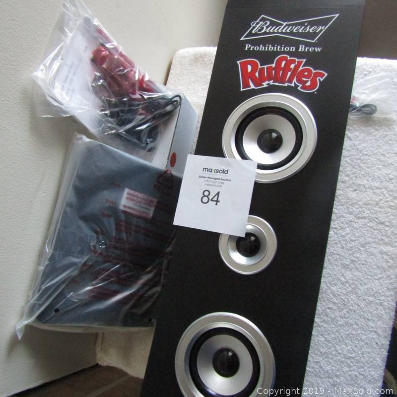 bud light multimedia tower speaker