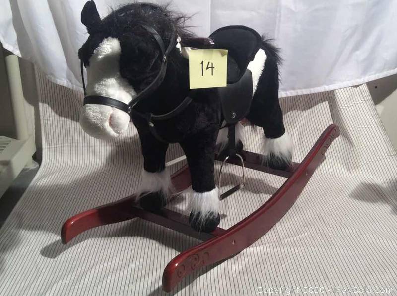 sound n light animatronics rocking horse