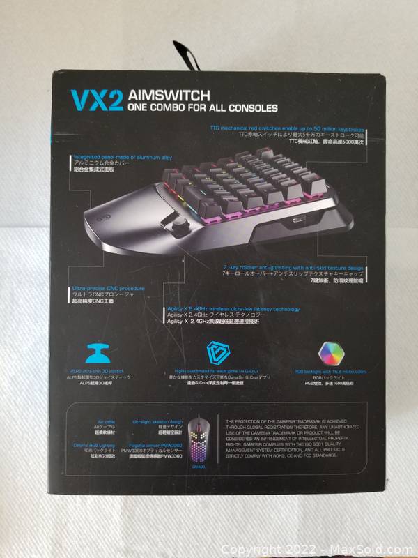 Gamesir Vx2 Aimswitch Gaming Keypad And Mouse Combo For Xbox Series X Ps4 Xbox One Nintendo Switch Game Console Auction Maxsold